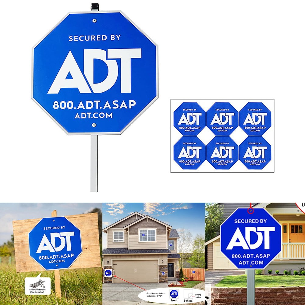 ADT Aluminum Safety Signs for Outdoor Yard Safety Signs with Reflective