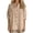 Khaki, variant on Vivianyo HD Women's Mandarin Collar Blouse, Oversized Split V Neck Roll Sleeve Button Front Shirt for Women, Spring Lightweight Woven Top for Casual Commute and Home Lounging, Sizes S-3XL