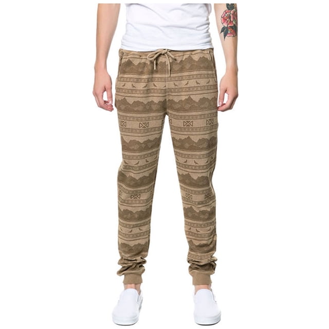 Staple Pantalon de Survêtement Décontracté pour Homme The Badlands, Brun, Très Grand