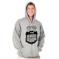 thumbnail image 4 of Baddie Bearded Grandpa Cool Funny Men's Big & Tall Graphic Zip Up Hoodie Brisco Brands 5X, 4 of 5