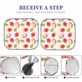 thumbnail image 4 of Lsque Hand Drawn Strawberry 2 PCS Windshield Sun Shade | CarFoldable Window Covers | Car Accessories Reflect UV for Universal Cars SUV Truck | Large, 4 of 7