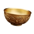 thumbnail image 3 of Brass feng shui bowl escritorio adorno decoración del hogar ofreciendo tazón fu bendicción decoración para estudios estantes de bodas navideñas Tazón de patrón de dragón, 3 of 8