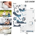 thumbnail image 2 of Coolnut Hand Towels Silhouette Cats Blue 2 PCS, Cotton Bath Towels Drying Face Hands Body Decorative Water Absorbent Lightweight Washcloth for Bathroom Ktichen Travel Gym, 16"×28", 2 of 6