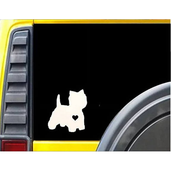Westie lil heart *J641* 6 inch Sticker decal dog