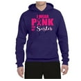 thumbnail image 2 of I Wear Pink for My Sisiter Survivor Awareness Unisex Graphic Hoodie Sweatshirt, Purple, 3XL, 2 of 3