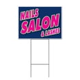 thumbnail image 1 of Nails & Lashes Salon (18" x 24") Yard Sign, Includes Metal Step Stake, 1 of 6