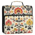 thumbnail image 5 of FORMRS Zipper Binder with Shoulder Strap 2-inch Ring 500 Sheet Capacity File Bag, Beige Floral, 5 of 5