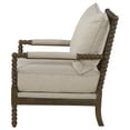 thumbnail image 5 of Blanchett Upholstered Bobbin Accent Chair Beige and Natural, 5 of 13