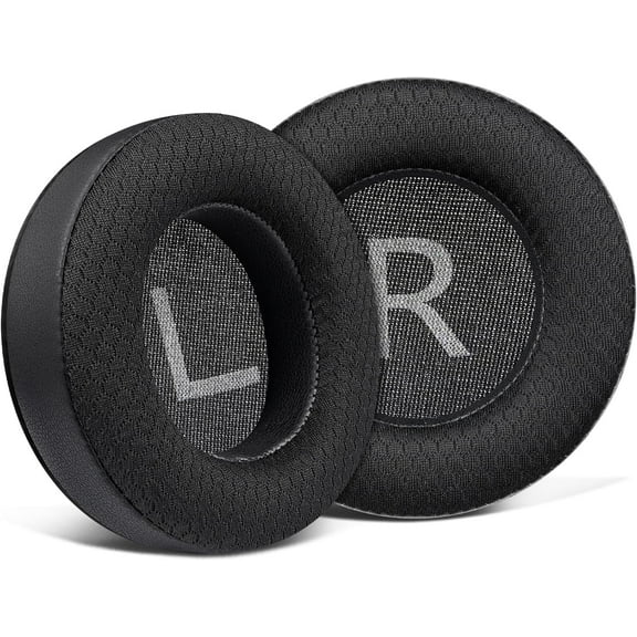 SOULWIT 80mm Mesh Fabric Earpads Replacement for Artix CL750 On-Ear Headphones, Ear Pads Cushions with Noise Isolation Foam, Added Thickness - Black