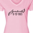 thumbnail image 4 of Inktastic Juneteenth 6-19-1865 Women's V-Neck T-Shirt, 4 of 5