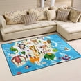 thumbnail image 2 of Dreamtimes Lightweight Soft Area Rugs 31x20 Inch, Animal Asia Map Floor Mat Doormat for for Rooms Entrance Hardwood Floor Living Room 2'7" x 1'8"） Nursery Rugs, 2 of 6