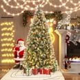 thumbnail image 1 of Árbol de Navidad Artificial Costway 195cm con Luces LED Blancas Cálidas Verde y Blanco, 1 of 10