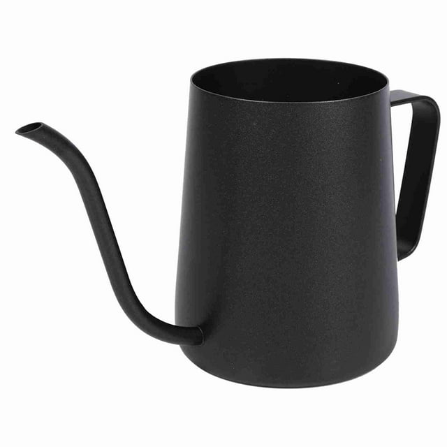 Bouilloire à Café en Acier Inoxydable 350ML Col de Cygne - Poignée Ergonomique Résistante à la Rouille et à la Chaleur, Bec Verseur Précis pour Infusion Manuelle, Portable et Peu Encombrante, Cafetière Durable Facile à Nettoyer