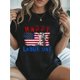 thumbnail image 1 of Happy Labor Day Union Worker Celebrating My First Labor Day T-Shirt Women's Round Neck Short Sleeve T-Shirt Fashion Graphic Tees Women Top, 1 of 6
