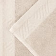 thumbnail image 4 of Superior Basketweave Egyptian Cotton Solid 3 Piece Towel Set, Ivory, 4 of 9