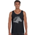 thumbnail image 1 of LA Pop Art Men's Word Art Tank Top - Horse Mane, 1 of 2