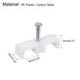 thumbnail image 2 of Unique Bargains Cable Clips with Steel Nail, 100Pcs 9mm/0.35' Plastic Cable Wire Clips, Ethernet Cable Clips Nail in Cable Clips, White, 2 of 6