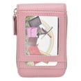 thumbnail image 3 of Titular De Tarjetas, Bolsa De Tarjeta Portátil Respetuosa Con El Medio Ambiente Antirrobo Para Hombres Para Mujeres Para Negocios Para El Hogar Para Compras Para Viajes ANGGREK Rosa, 3 of 8