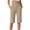Khaki, variant on Women's Bermuda Shorts Knee Length Cross High Waisted Stretchy Shorts with Pockets Athletic Casual Summer Sky Blue L
