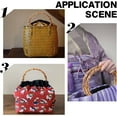 thumbnail image 4 of SUNNYCLUE Unisex Bamboo Handle Handbag, Burlywood 2-Pieces, 4 of 7