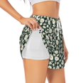 thumbnail image 2 of Haiem White Daisies and Bee Women's 2 in 1 Running Shorts - Lightweight Athletic Workout Gym Yoga Breathable Sports Shorts Liner with Phone Pockets-XX-Large, 2 of 9