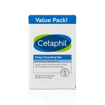 Cetaphil Deep Cleansing Bar Pack, 13.5 Oz., 3 Count