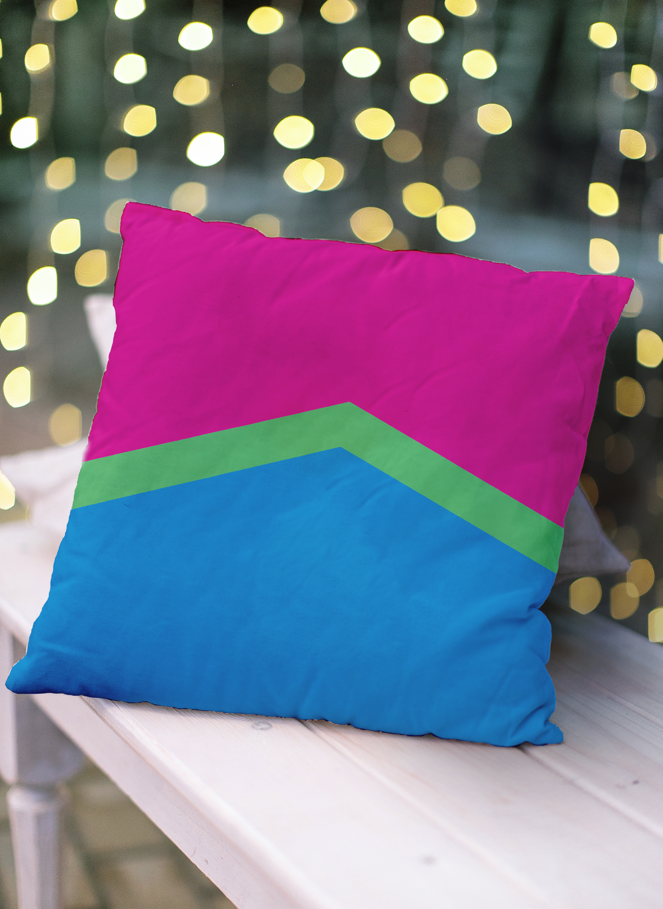 Simply Daisy 20" x 20" Contemporary Chevron Pride Day Polyester Throw Pillow