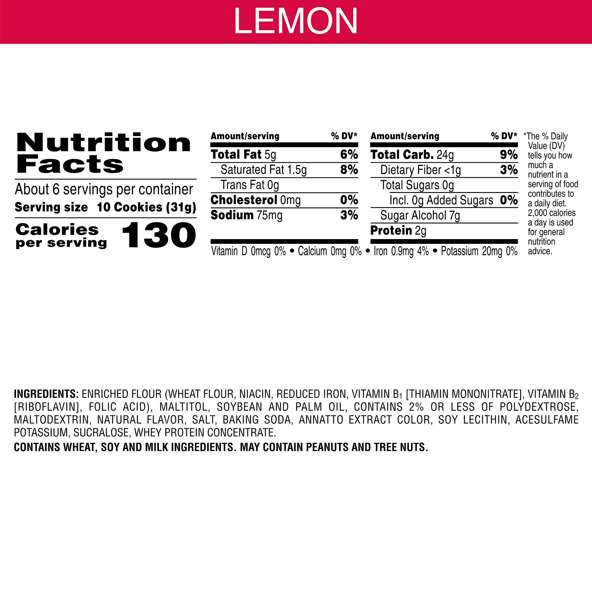 Murray Sugar Free Thins Lemon Cookies, 6.4 oz
