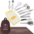 thumbnail image 4 of Travel Cookware Bag, Camping Cooking Utensils Pouch with Handle for BBQ Camp Kitchen Kit Yellow, 4 of 7