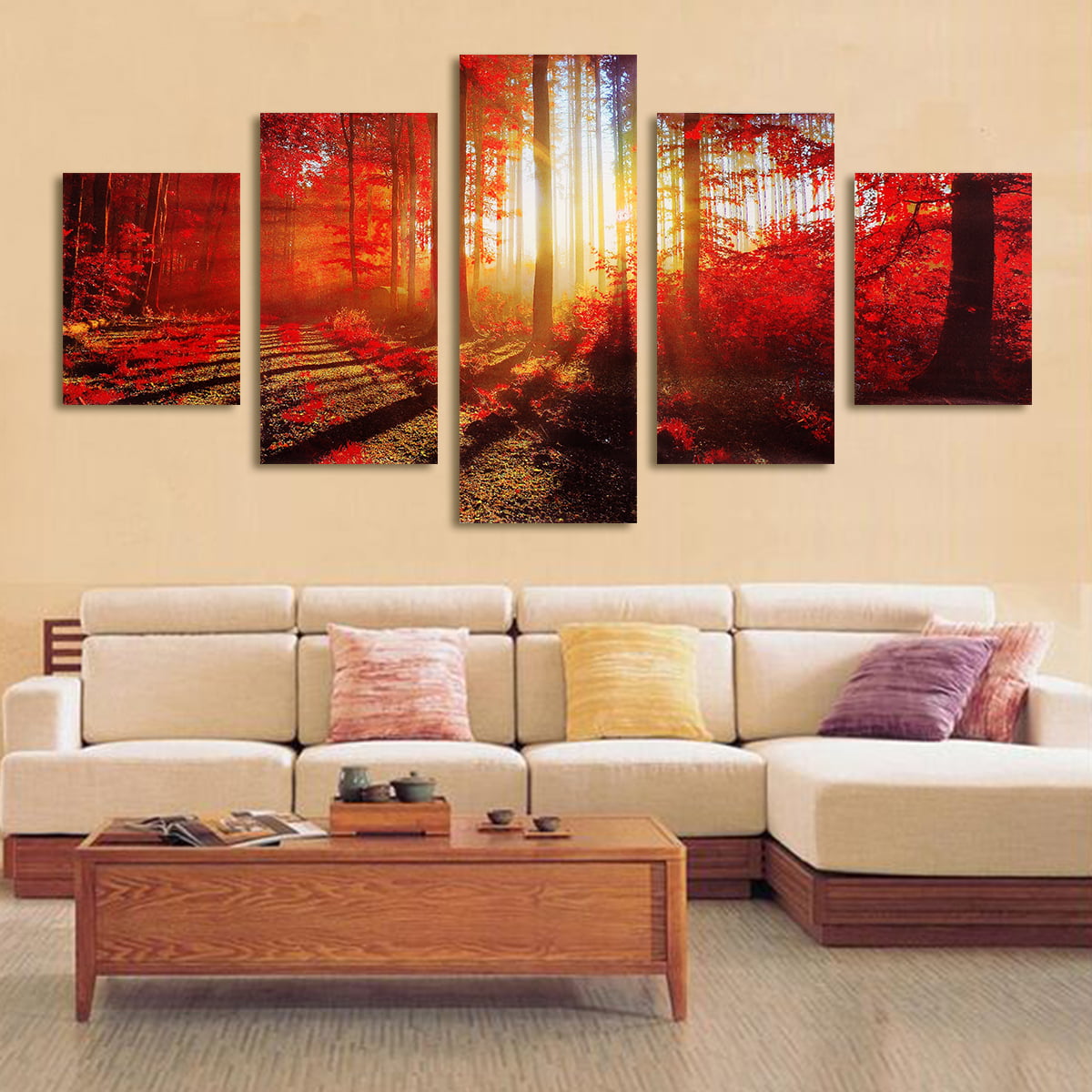 Custom Made Canvas Painting Printed Wall Art Poster Home Decor Picture 5PCS