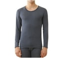 thumbnail image 3 of Fewfanhot Men Solid Color Thermal Underwear Suit With Long Sleeve Shirt And Trousers For Base Layer Warmth And Comfort, 3 of 3