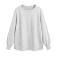 thumbnail image 4 of ClodeEU Women's Crewneck Long Sleeve Sweatshirt with Thumbhole Cuffs ,Casual Loose Fit Pullover Top ,Women's Plus XL, 4 of 9