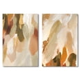 thumbnail image 4 of ArtbyHannah 2 Pieces 16x24 inch Framed Modern Abstract Canvas Wall Art Set with Gold and Orange Blocks Paintings for Living Room Ready to Hang, 4 of 9