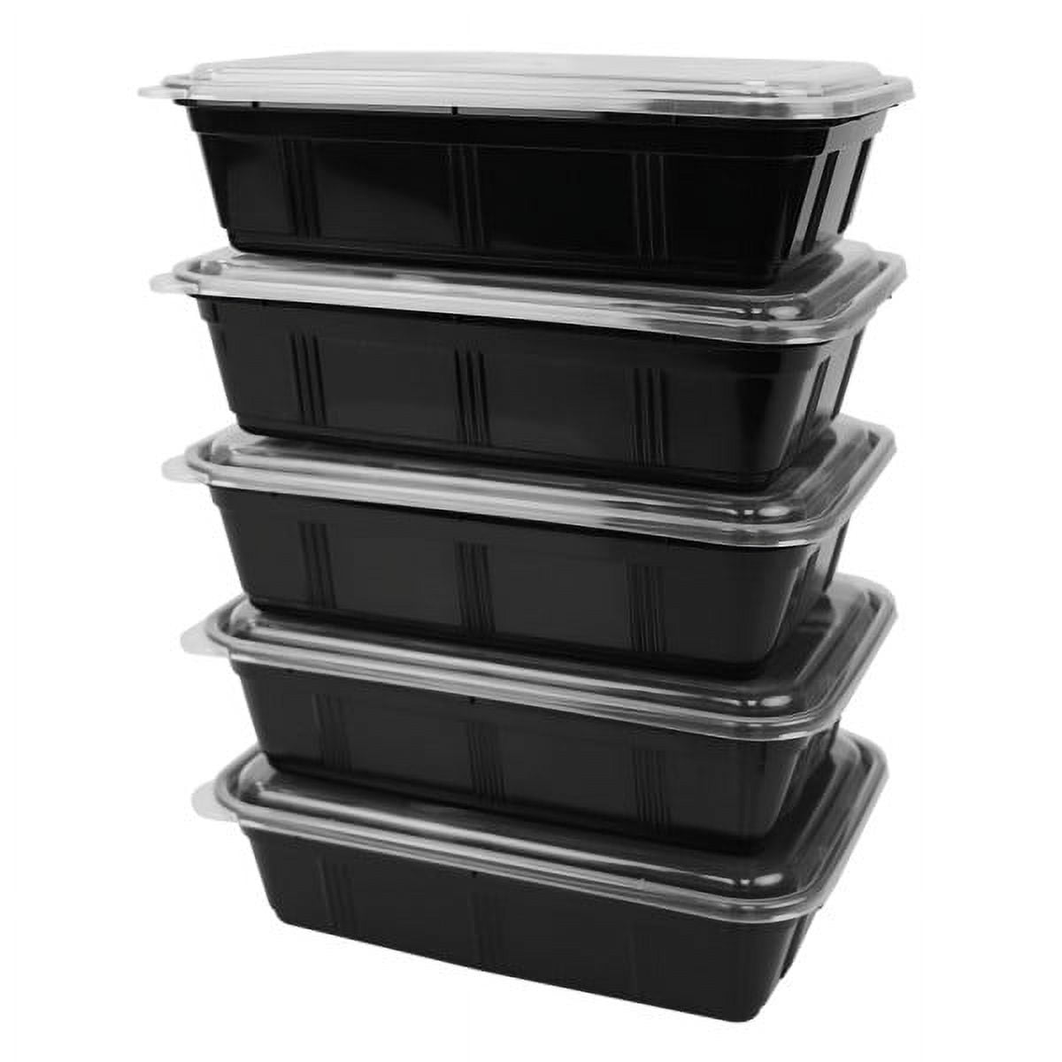 Home Basic 10 Piece BPA-Free Plastic Meal Prep Containers, Black, Each -  Kroger