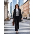 thumbnail image 4 of Wantdo Women's Peacoat Double Breasted Pea Coat Mid-Length Dress Coat Warm Winter Overcoat Black L, 4 of 14