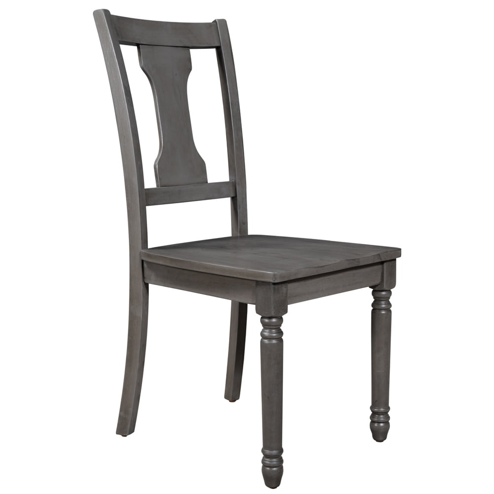 Lowestbest Classic Dining Set, Wooden Table and 4 Chairs with Bench for Kitchen, Dining Room, Gray (Set of 6) Lowestbest Classic Dining Set, Wooden Table and 4 Chairs with Bench for Kitchen, Dining Room, Gray (Set of 6)