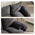 thumbnail image 3 of HOMYEDAMIC Modular Sofa U-Shaped, Chenille Fabric Small Space Couch, Comfortable Apartment Living Room sectional Sofa with 2 Pillows 129”, 3 of 8