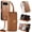 Brown, variant on Compatible with Google Pixel 10 Pro XL Wallet Case/Card Holder,RFID Blocking PU Leather Magnetic Clasp Case Flip Stand Cover Wrist Strap Zipper Coin Slot Embossed Flower Shockproof Case,Black