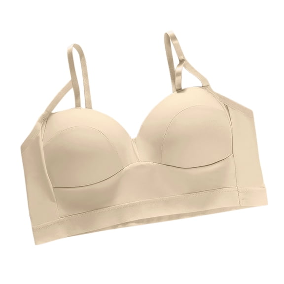 SnZhen Lightweight Bras for Women Women's Non Steel Ring Style Printed Gathered Middle Button Breathable Underwear Daily Bra