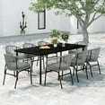 thumbnail image 1 of vidaXL 9 Piece Garden Dining Set Grey, 1 of 5