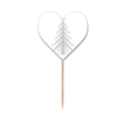 thumbnail image 1 of White  mas Tree Origa Toothpick Flags Heart Lable Cupcake Picks, 1 of 3
