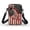 Vintage US Flag Football, variant on HELLHERO Wolf with Shoulder Strap Crossbody Bags, Vintage Polyester for Daily Commute or Casual Outings