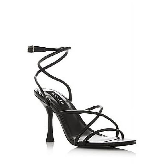 Aqua Women's Arlow Ankle Strap High Heel Sandals PLACK 7.5