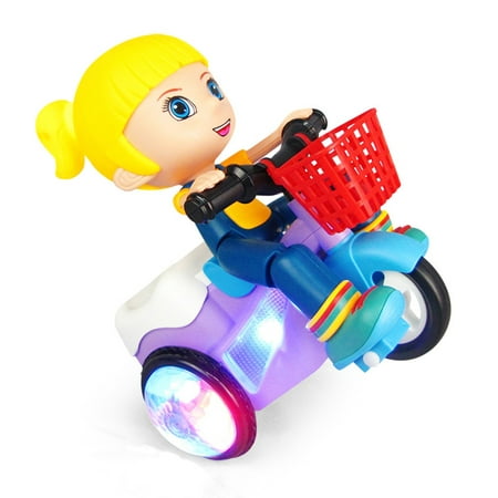

Kids Rotate Stunt Dynamic Lighting Tricycle for Electric Music Toy Car Xmas