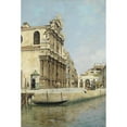 thumbnail image 2 of Rafael Senet y Perez 11x14 Black Ornate Wood Framed Double Matted Museum Art Print Titled: Santa Maria Del Giglio, 2 of 5