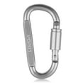 thumbnail image 4 of Lixada Lixada 9 Pack Aluminum Alloy D-ring Locking Carabiner Clip Set Screw Lock Hanging Hook Buckle Keychain with Steel Wire Ring for  Camping Hiking, 4 of 7