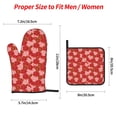 thumbnail image 2 of Cauagu Rose Flowers Print Oven Mitts and Pot Holders 4 pcs Set,Extra Thicken Long Kitchen Oven Glove Potholders BBQ Gloves-Oven Mitts and Pot Holders(11 Inch), 2 of 6