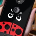 thumbnail image 6 of FINCIBO Soft TPU Black Case Slim Cover for Motorola Moto Z4 6.4", Red Ladybug, 6 of 6