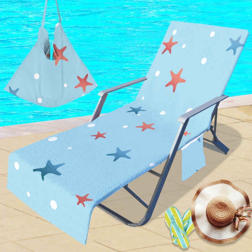 Lounge Chair Towel Covers, Lounge Chair Beach Towel Cover Microfiber Pool Sunbath Lounge Chair