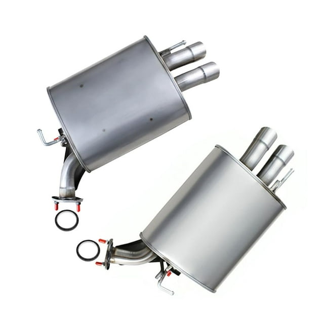Northeastern Exhaust | Stainless Steel Pair of Exhaust Muffler Compatible for 2006-2010 Infiniti M35 3.5L | 2006-2010 Infiniti M45 4.5L | Free Gaskets Included | Automotive Replacement Part